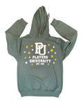 "A BAY BAY" Forest Green Hoodie w/  White and Gold Logo.