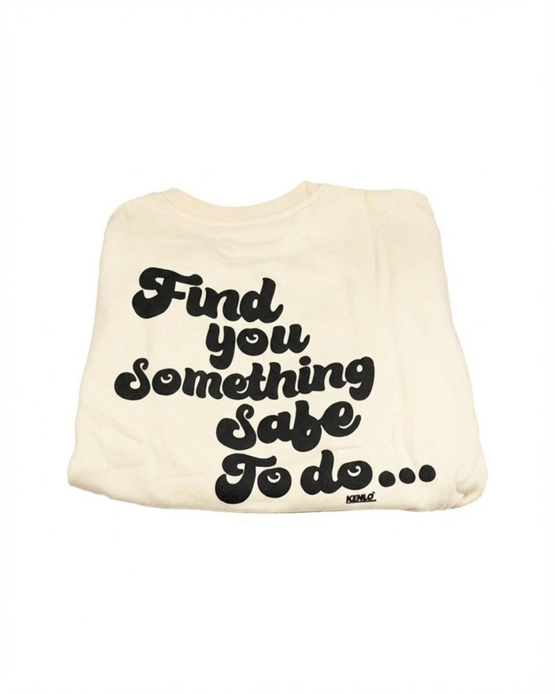 WOMEN'S DON'T PLAY CREAM SODA CREWNECK
