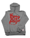 PLAYERS UNIVERSITY KEEP IT PLAYER HEATHER HOODED SWEATSHIRT W/RED LOGO