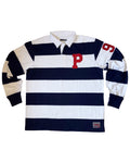 Striped Navy and White "Kings Island Grad Nite" Rugby