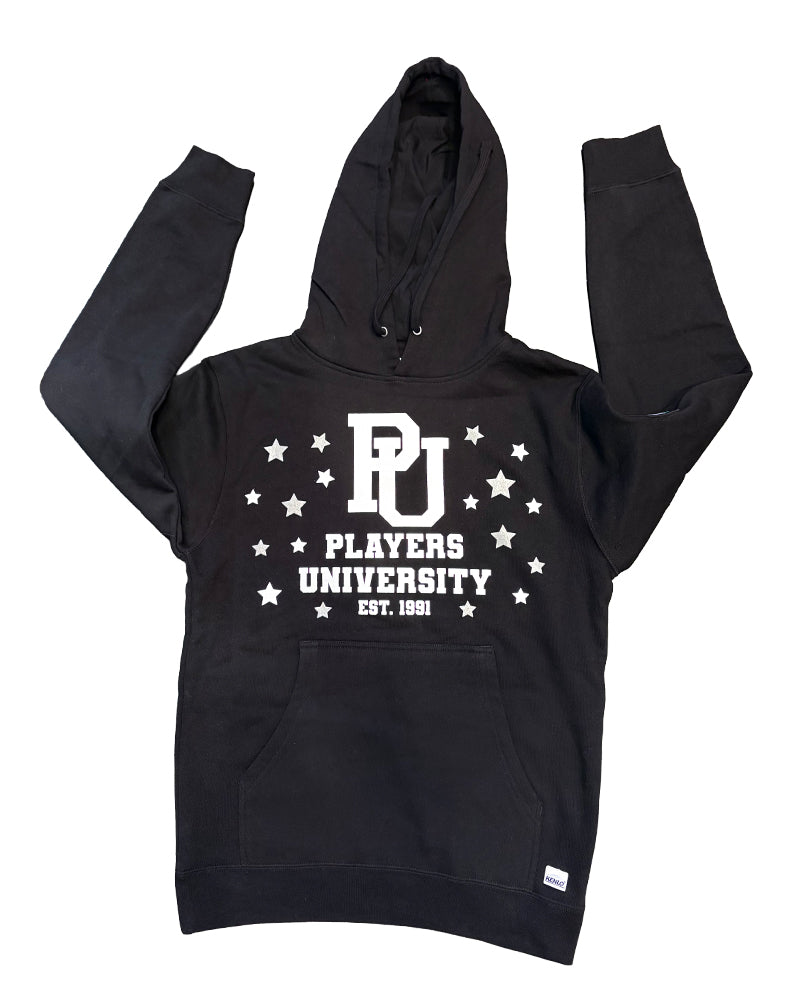 "O They Raiding The Spot" Black Hoodie w/ White and Silver Logo