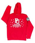 "OH TEN PLAYER"  Red Hoodie  w/  White and Silver Logo.