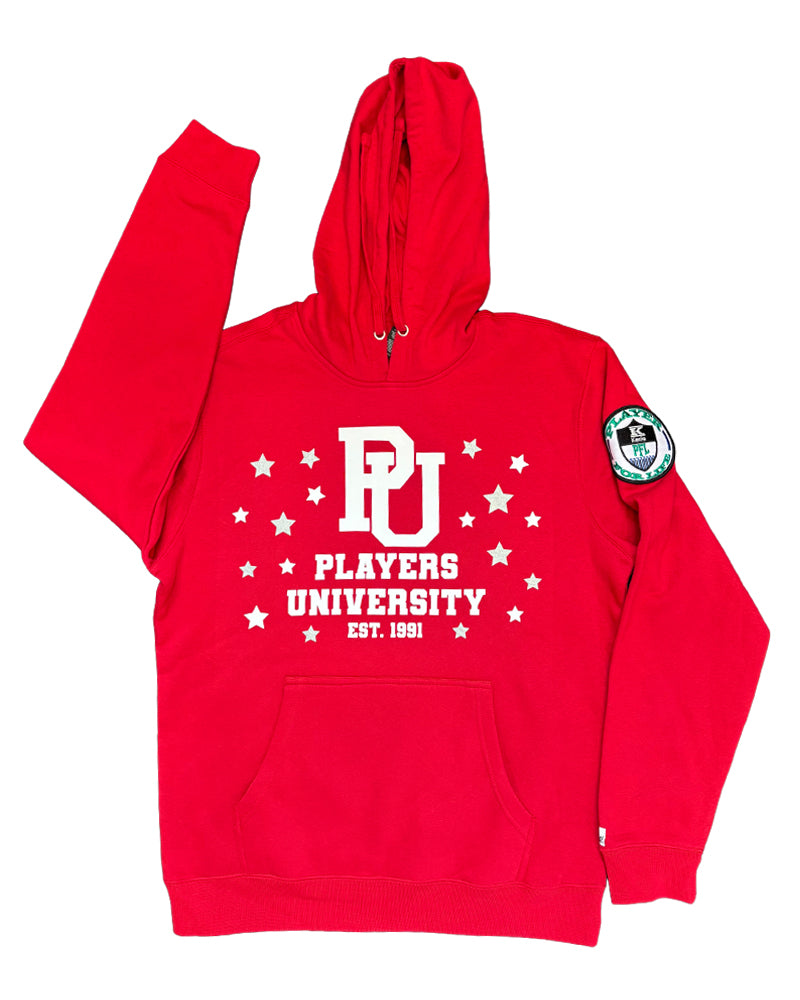 "OH TEN PLAYER"  Red Hoodie  w/  White and Silver Logo.