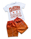 PLAYER ESSENTIAL OMBRE' ORANGE NYLON SET