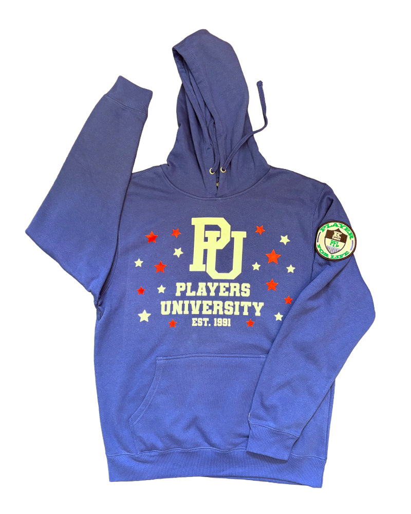 "SMALL THING TO A GIANT" Royal Blue Hoodie w/ White and Red Logo