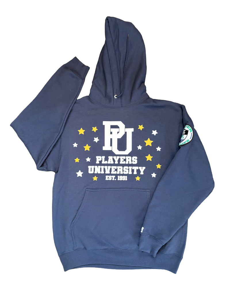 "WOLVE TICKETS" Navy Hoodie w/  white and Gold Logo.