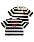 WOMEN'S STRIPED "BLACK LIKE THAT" BOXY CUT  POLO