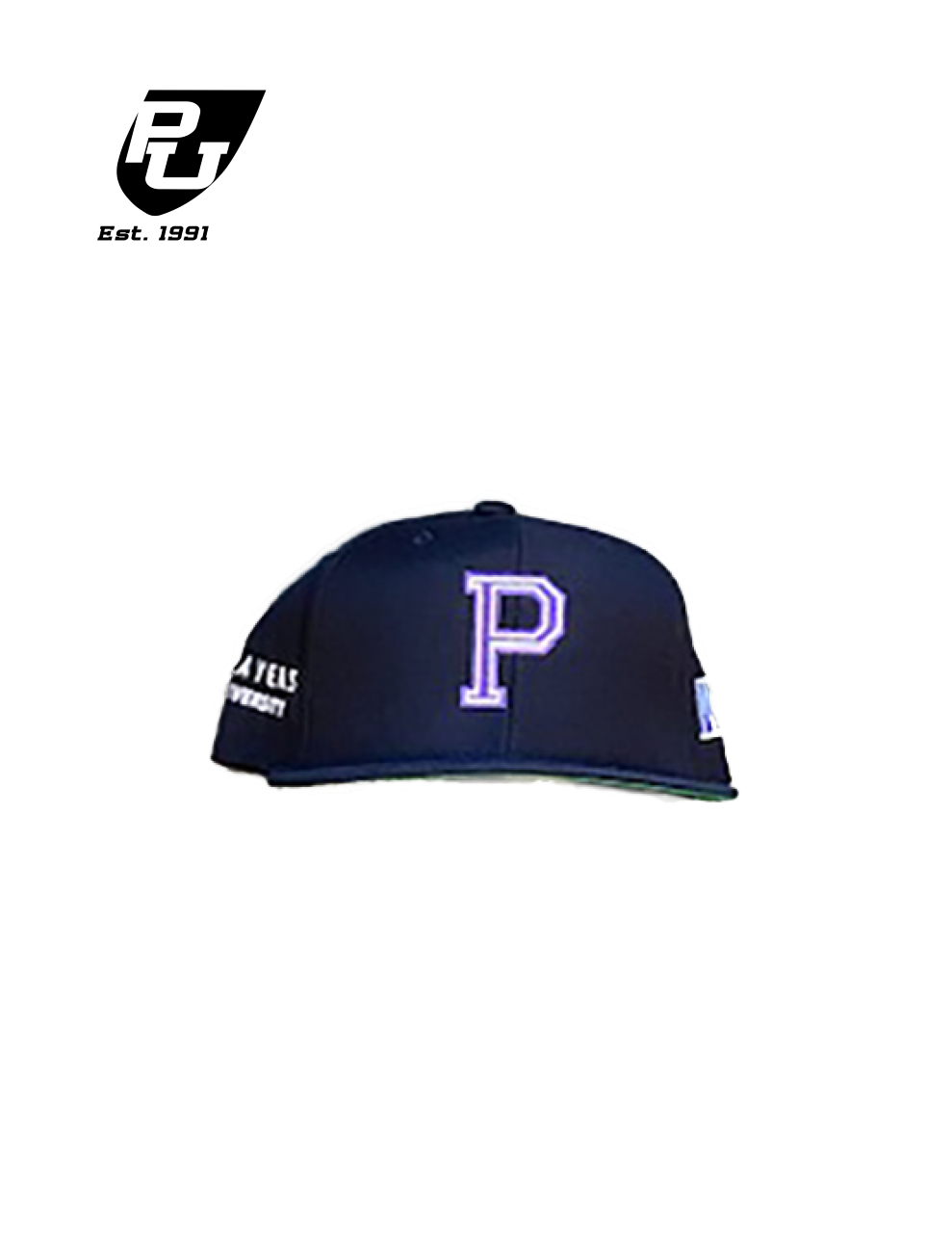 Snap Back Smoke Purple P Black Baseball Cap